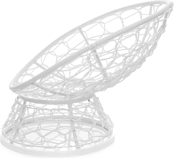Изображение товара Кресло садовое M-Group Пончик / 12320108 (белый ротанг/розовая подушка)