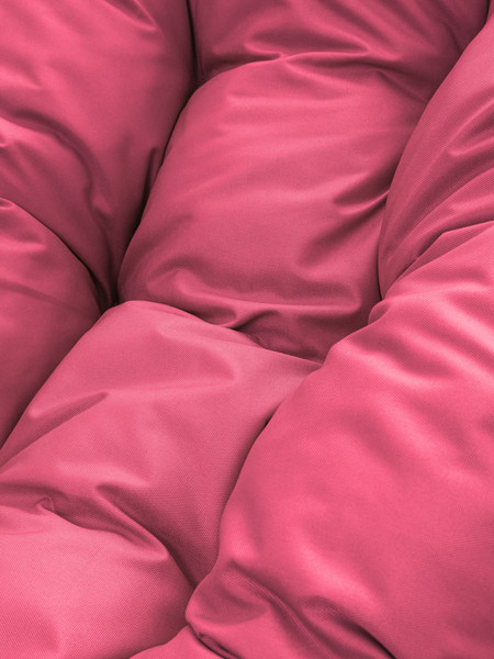 Изображение товара Кресло садовое M-Group Пончик / 12320108 (белый ротанг/розовая подушка)