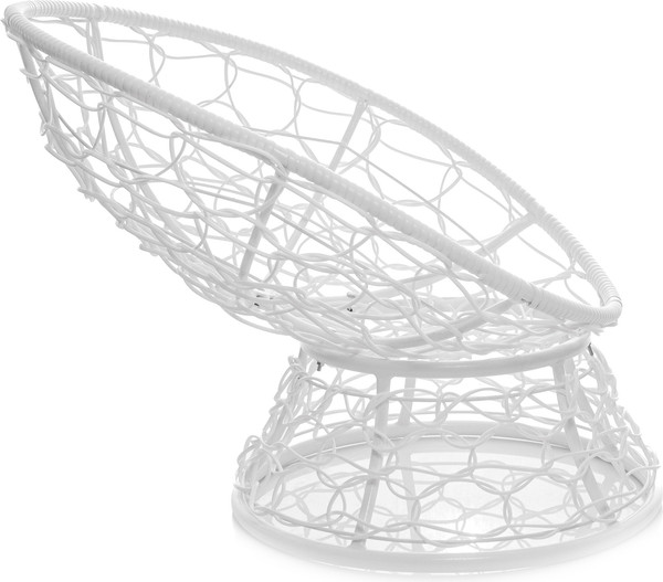 Изображение товара Кресло садовое M-Group Пончик / 12320109 (белый ротанг/серая подушка)