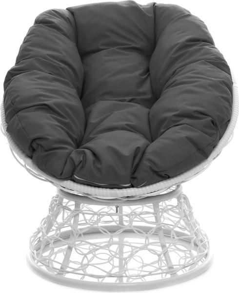 Изображение товара Кресло садовое M-Group Пончик / 12320109 (белый ротанг/серая подушка)