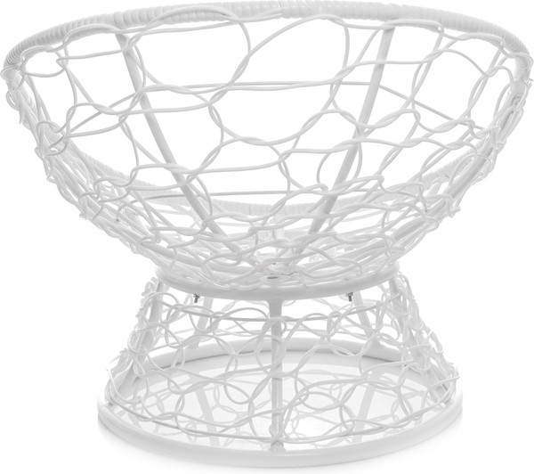 Изображение товара Кресло садовое M-Group Пончик / 12320110 (белый ротанг/синяя подушка)