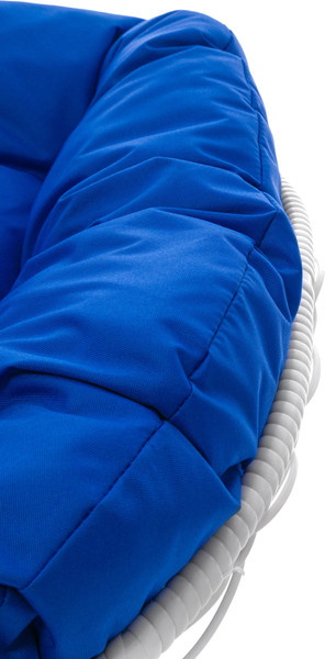 Изображение товара Кресло садовое M-Group Пончик / 12320110 (белый ротанг/синяя подушка)