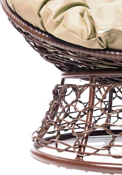 Изображение товара Кресло садовое M-Group Пончик / 12320201 (коричневый ротанг/бежевая подушка)