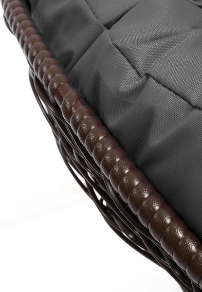 Изображение товара Кресло садовое M-Group Пончик / 12320209 (коричневый ротанг/серая подушка)