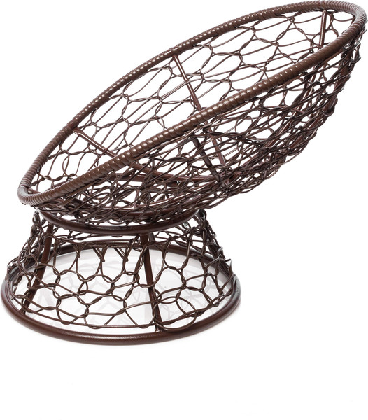 Изображение товара Кресло садовое M-Group Пончик / 12320209 (коричневый ротанг/серая подушка)