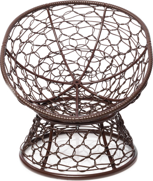 Изображение товара Кресло садовое M-Group Пончик / 12320209 (коричневый ротанг/серая подушка)