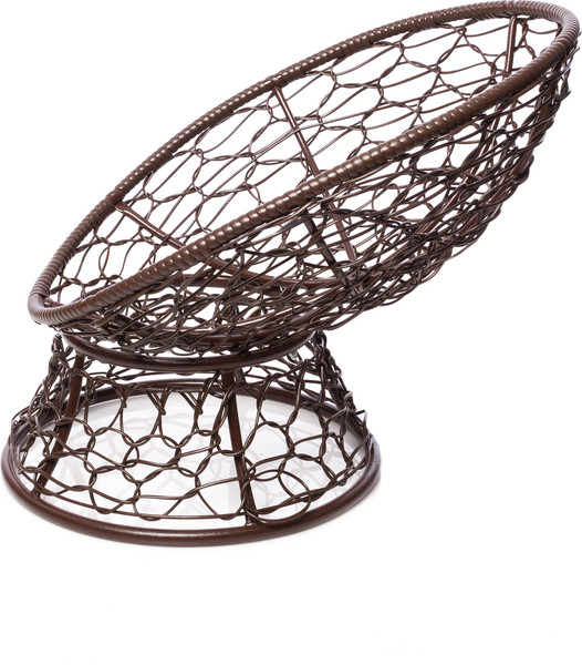 Изображение товара Кресло садовое M-Group Пончик / 12320210 (коричневый ротанг/синяя подушка)