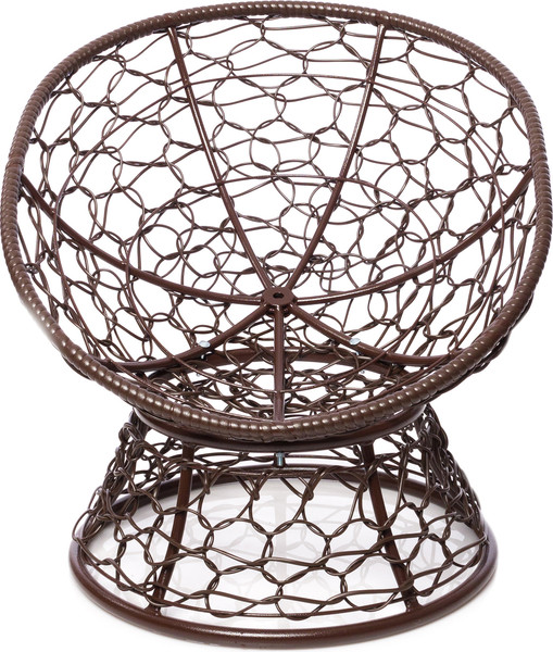 Изображение товара Кресло садовое M-Group Пончик / 12320210 (коричневый ротанг/синяя подушка)