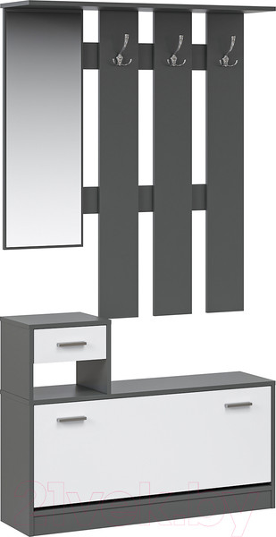 Изображение товара Секция в прихожую Империал Интер (антрацит/белый)