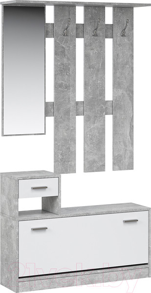 Изображение товара Секция в прихожую Империал Интер (ателье светлый/белый)