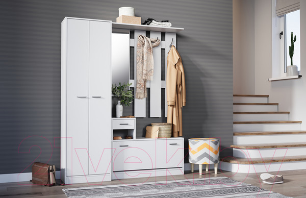 Изображение товара Секция в прихожую Империал Интер (белый)