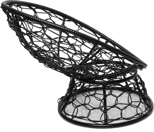 Изображение товара Кресло садовое M-Group Пончик / 12320409 (черный ротанг/серая подушка)