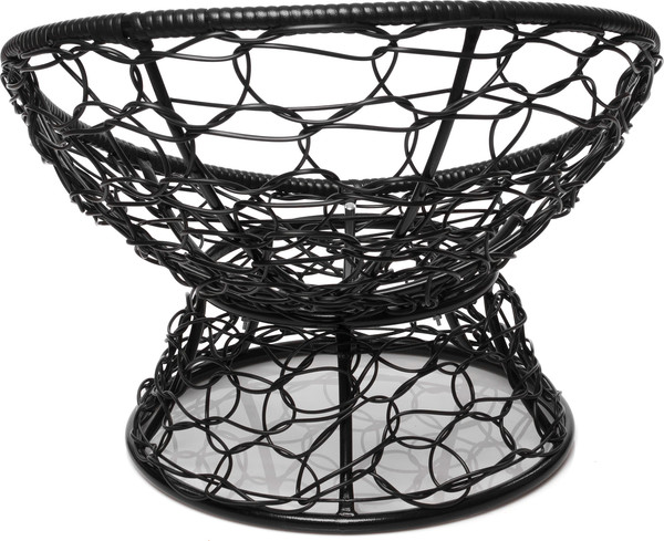 Изображение товара Кресло садовое M-Group Пончик / 12320409 (черный ротанг/серая подушка)