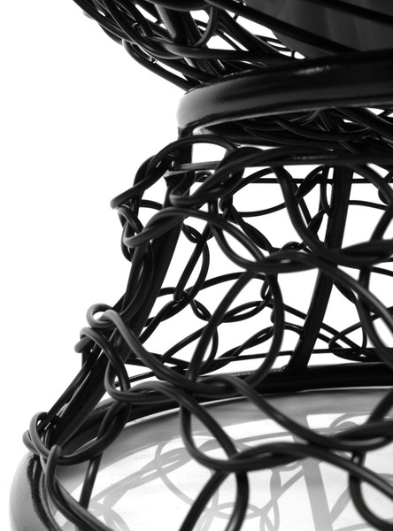 Изображение товара Кресло садовое M-Group Пончик / 12320409 (черный ротанг/серая подушка)