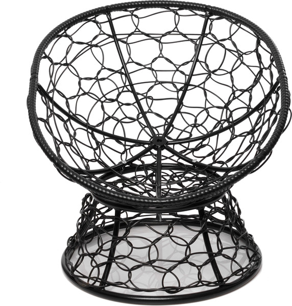 Изображение товара Кресло садовое M-Group Пончик / 12320409 (черный ротанг/серая подушка)