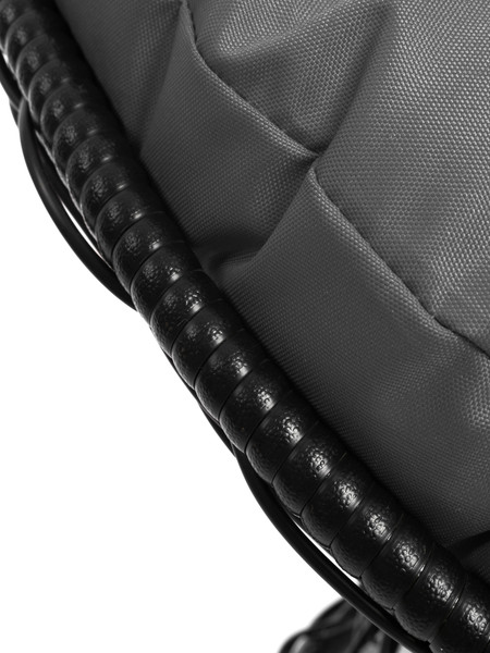 Изображение товара Кресло садовое M-Group Пончик / 12320409 (черный ротанг/серая подушка)