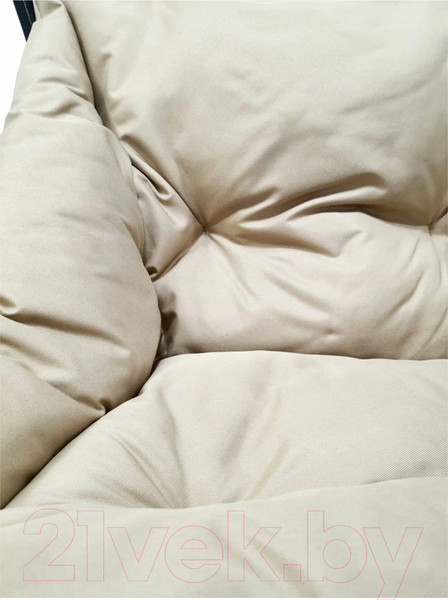 Изображение товара Кресло садовое M-Group Чил / 12360101 (белый/бежевая подушка)