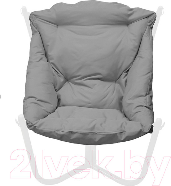 Изображение товара Кресло садовое M-Group Чил / 12360109 (белый/серая подушка)