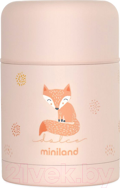 Изображение товара Термос для еды Miniland Thermy Dolce / 89490 (600мл, розовый/лисенок)