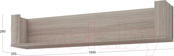 Изображение товара Полка Stolline Честерфилд / СТЛ.365.04 (шорвуд)