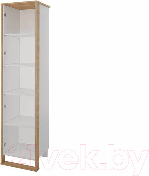 Изображение товара Шкаф-пенал Stolline Сити 1 дверный / СТЛ.336.08 (бело-серый/дуб небраска)