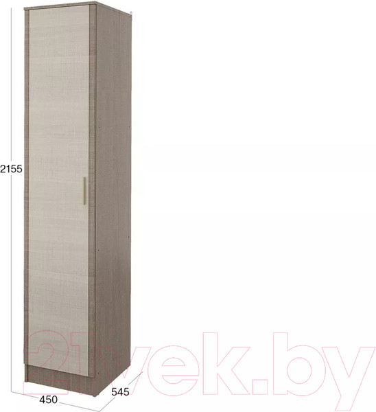 Изображение товара Шкаф-пенал Stolline Юта 1 дверный / СТЛ.359.02 (крослайн карамель/латте)