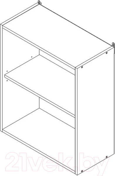 Изображение товара Шкаф навесной для кухни Stolline Дуэт 60 / СТЛ.316.02 (дуб феррара/ясень шимо светлый)