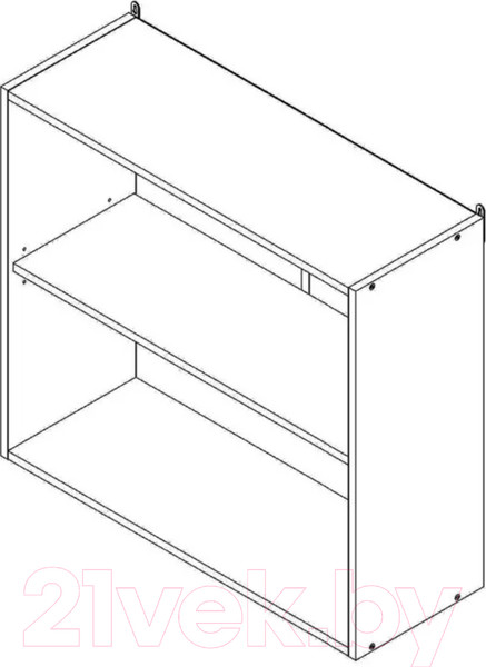 Изображение товара Шкаф навесной для кухни Stolline Дуэт 80 / СТЛ.316.03 (дуб феррара/ясень шимо светлый)