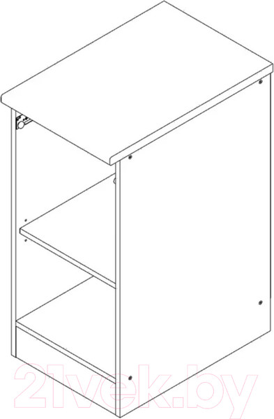 Изображение товара Шкаф-стол кухонный Stolline Дуэт 40 / СТЛ.316.04М (дуб феррара/ясень шимо светлый)