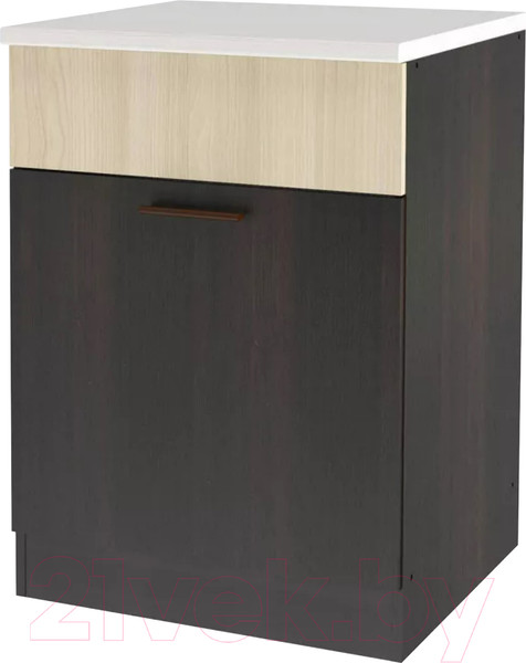 Изображение товара Шкаф-стол кухонный Stolline Дуэт 60 / СТЛ.316.05М (дуб феррара/ясень шимо светлый)