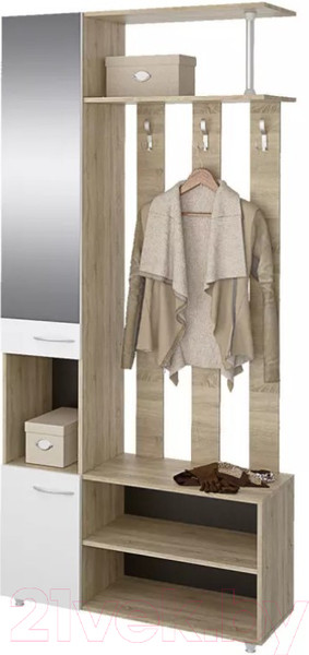 Изображение товара Секция в прихожую Stolline Бруно / СТЛ.317.01 (дуб сонома/белый)