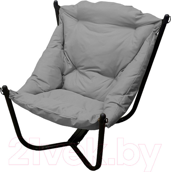 Изображение товара Кресло садовое M-Group Чил / 12360409 (черный/серая подушка)