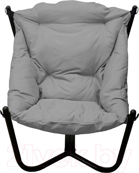 Изображение товара Кресло садовое M-Group Чил / 12360409 (черный/серая подушка)