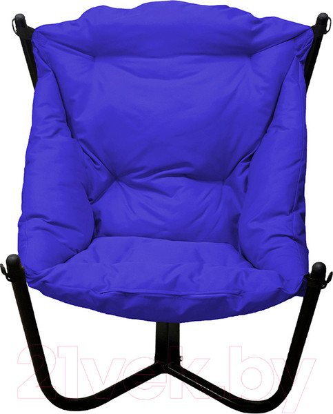 Изображение товара Кресло садовое M-Group Чил / 12360410 (черный/синяя подушка)