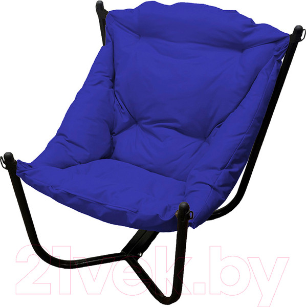 Изображение товара Кресло садовое M-Group Чил / 12360410 (черный/синяя подушка)