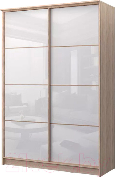 Изображение товара Шкаф-купе Stolline Байкал-2 2-х дверный / СТЛ.268.11 (дуб сонома/белый глянец)