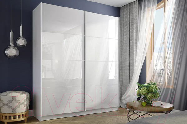 Изображение товара Шкаф-купе Stolline Марвин-3 2-х дверный / СТЛ.532.02 (белый/белый глянец)