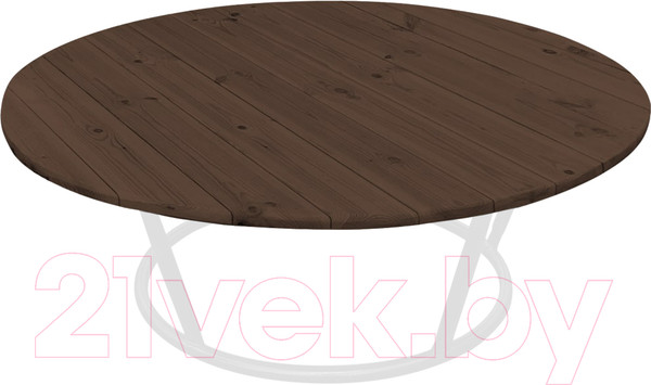 Изображение товара Стол садовый M-Group Папасан круглый / 19030100 (белый без ротанга)