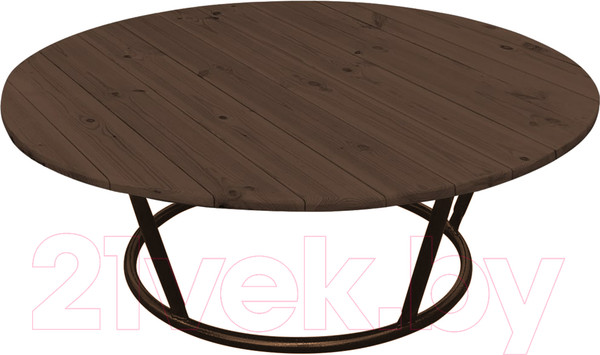 Изображение товара Стол садовый M-Group Папасан круглый / 19030200 (коричневый без ротанга)