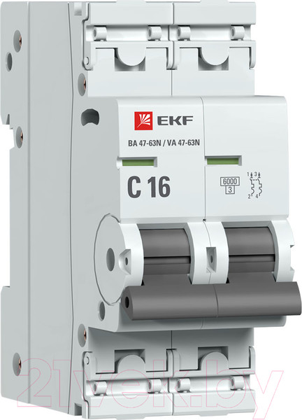 Изображение товара Выключатель автоматический EKF PROxima ВА 47-63N / M636216C