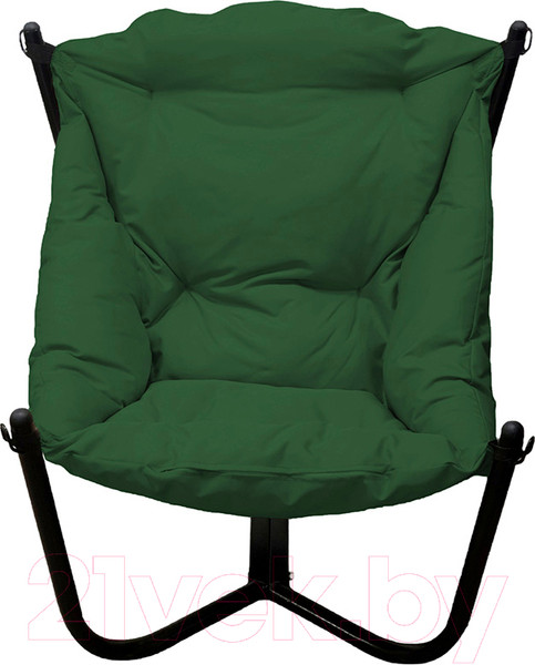 Изображение товара Кресло садовое M-Group Чил / 12360404 (черный/зеленая подушка)
