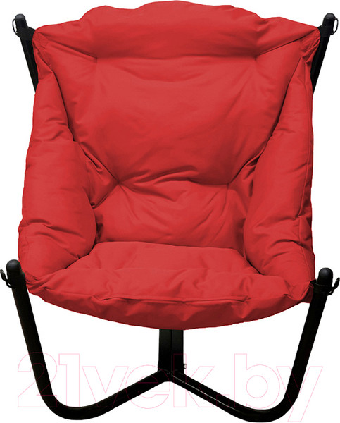 Изображение товара Кресло садовое M-Group Чил / 12360406 (черный/красная подушка)