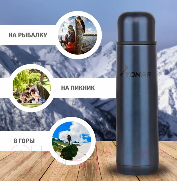 Изображение товара Термос для напитков Тонар HS.TM-052-B (1л, синий)