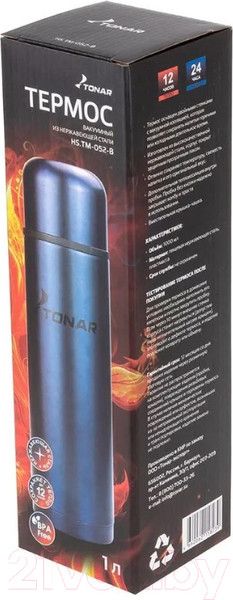 Изображение товара Термос для напитков Тонар HS.TM-052-B (1л, синий)