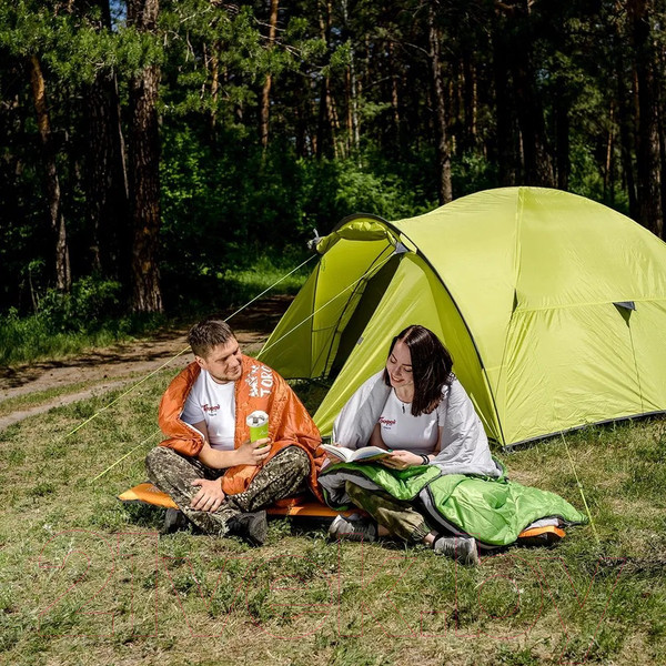 Изображение товара Спальный мешок Helios Toro Wide 400L 220x90 / T-HS-SB-TW-400L (салатовый)
