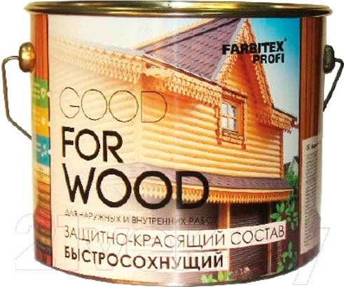 Изображение товара Защитно-декоративный состав Farbitex Profi Wood Быстросохнущий (9л, махагон)