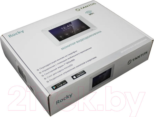 Изображение товара Монитор IP-видеодомофона Tantos Rocky HD Wi-Fi (белый)