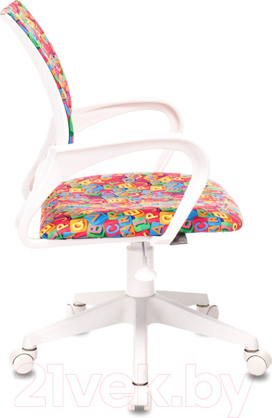 Изображение товара Кресло детское Бюрократ Burokids 1W / 1920557 (мультиколор алфавит/пластик белый)