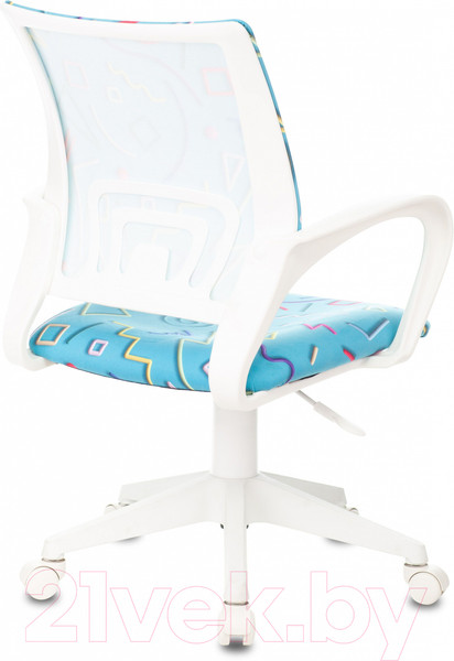 Изображение товара Кресло детское Бюрократ Burokids 1W / 1920811 (голубой Sticks 06/пластик белый)