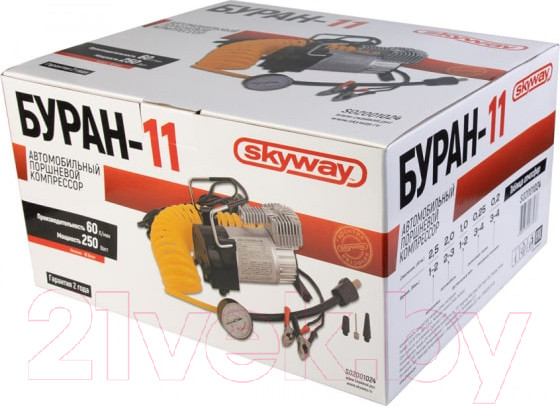 Изображение товара Автомобильный компрессор Skyway Буран-11 / S02001024 (60л)